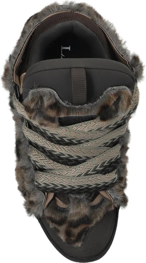 Lanvin Curb sneakers in faux fur Grijs - Foto 4