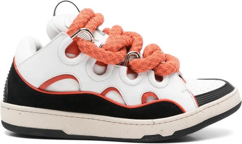 Lanvin Curb sneakers met chunky kant Wit