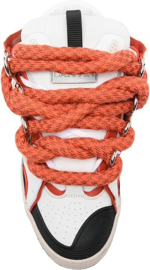 Lanvin Curb sneakers met chunky kant Wit - Foto 4
