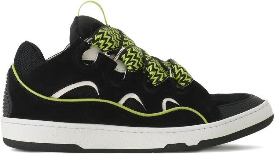 Lanvin Curb sneakers met metallic detail Zwart