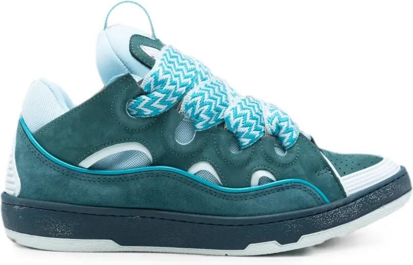 Lanvin Curb sneakers met veters met visgraat-patroon Blauw