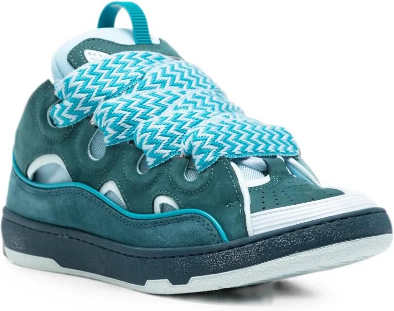 Lanvin Curb sneakers met veters met visgraat-patroon Blauw - Foto 2