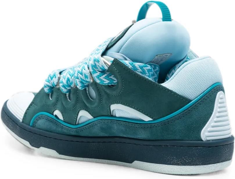 Lanvin Curb sneakers met veters met visgraat-patroon Blauw - Foto 3