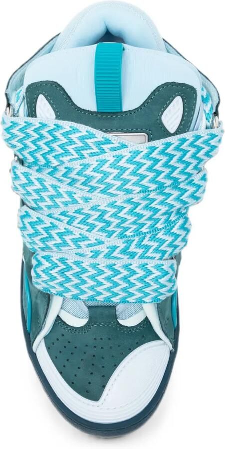 Lanvin Curb sneakers met veters met visgraat-patroon Blauw - Foto 4