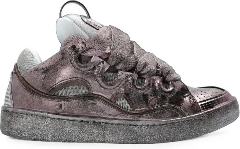 Lanvin Curb sneakers van metallic technische stof Paars