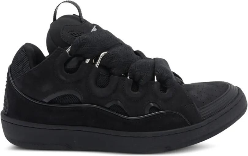 Lanvin Curb suède sneakers Zwart