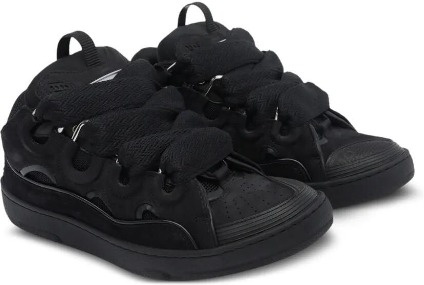 Lanvin Curb suède sneakers Zwart - Foto 4