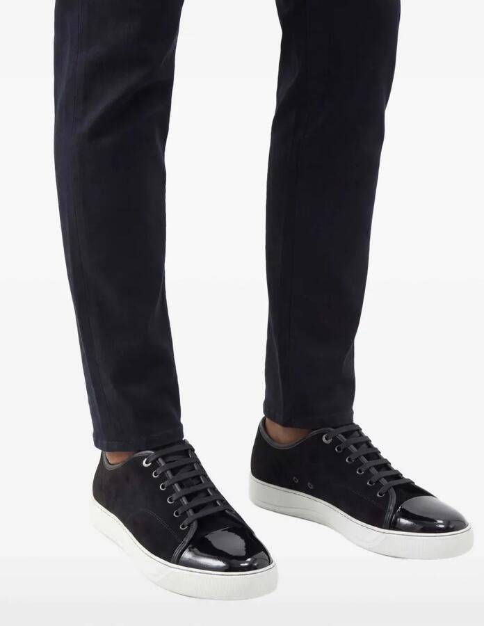 Lanvin DBB1 lakleren en suède sneakers Zwart - Foto 2