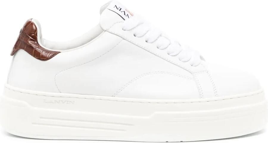 Lanvin DDB0 leren sneakers met plateauzool Wit