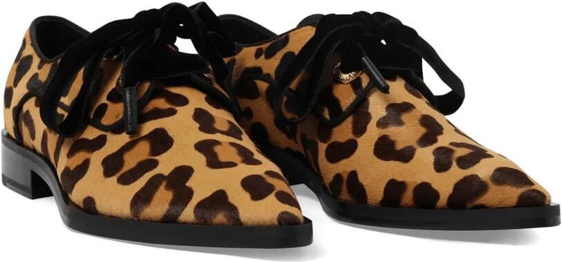 Lanvin Derby schoenen met luipaardprint en ringlets Bruin - Foto 4