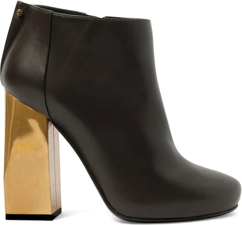Lanvin Enkellaarzen met sculpturale hak Zwart