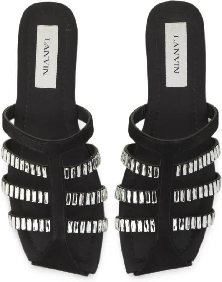 Lanvin Gekooide sandalen verfraaid met kristallen Zwart - Foto 2
