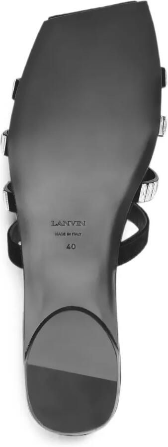Lanvin Gekooide sandalen verfraaid met kristallen Zwart - Foto 3