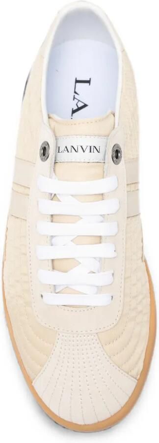Lanvin Gewatteerde sneakers met logo Beige - Foto 4