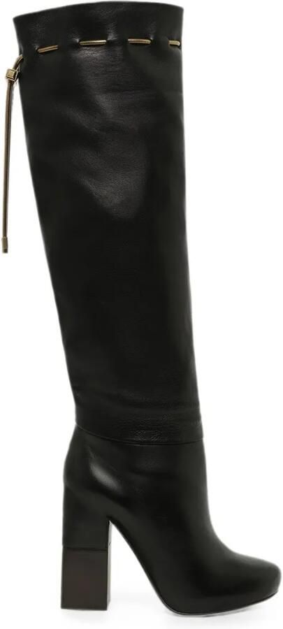 Lanvin Knielaarzen met trekkoord Zwart