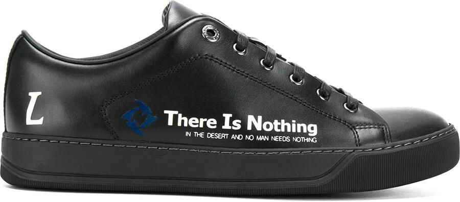 Lanvin lage top sneakers met slogan Zwart
