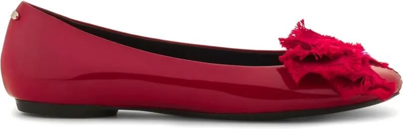 Lanvin Lakleren ballerina's met strikdetail Rood