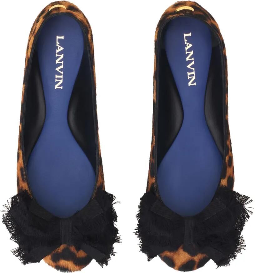 Lanvin Ballerina's met luipaardprint en strik Bruin - Foto 2