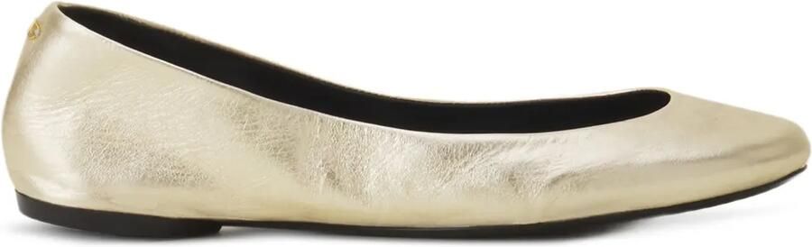 Lanvin Leren ballerina's met metallic afwerking Geel
