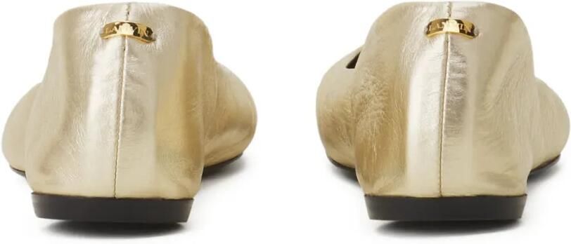 Lanvin Leren ballerina's met metallic afwerking Geel - Foto 3
