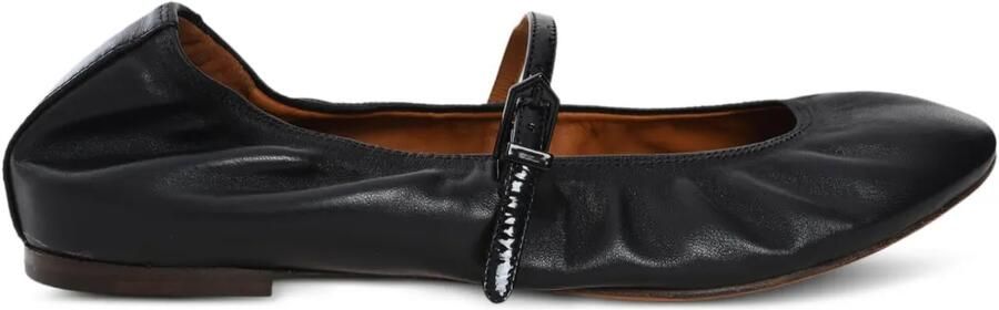 Lanvin Leren ballerina's Zwart