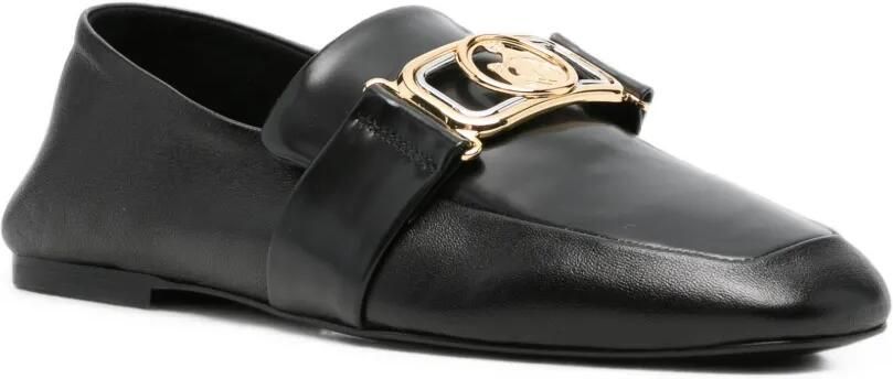 Lanvin Leren loafers met logoplakkaat Zwart - Foto 4