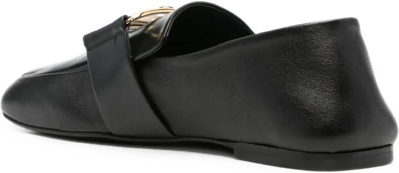 Lanvin Leren loafers met logoplakkaat Zwart - Foto 3