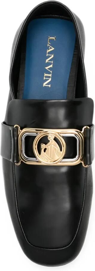 Lanvin Leren loafers met logoplakkaat Zwart - Foto 2