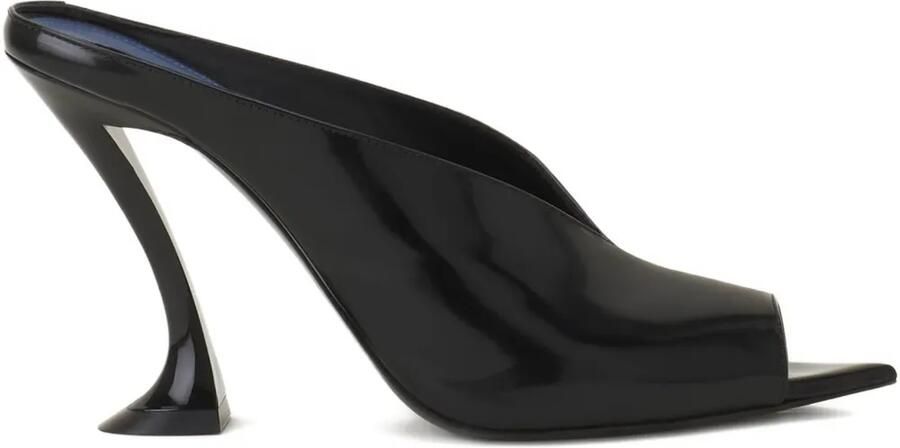 Lanvin Midnight Step sandalen met bewerkte hak Zwart
