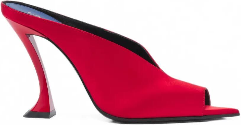 Lanvin Midnight Step satijnen sandalen met open neus Rood