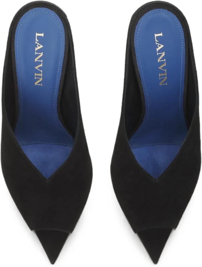Lanvin Midnight Step suède muiltjes Zwart - Foto 2
