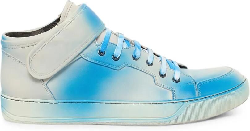Lanvin Midtop sneakers met klittenband Blauw