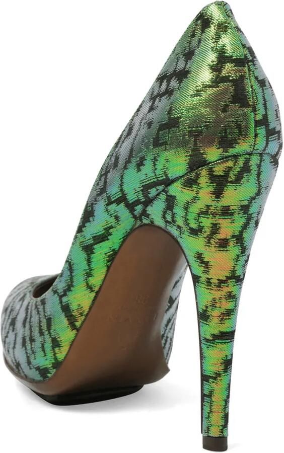 Lanvin Pumps met metallic effect en patroon Groen - Foto 4