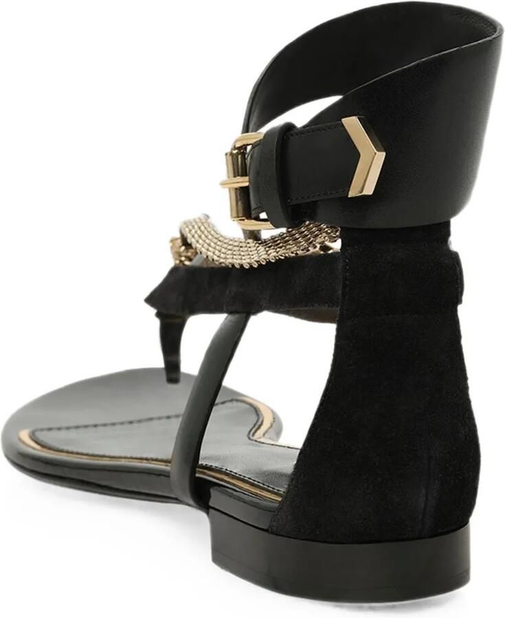 Lanvin Sandalen met gespsluiting en ketting Zwart - Foto 2