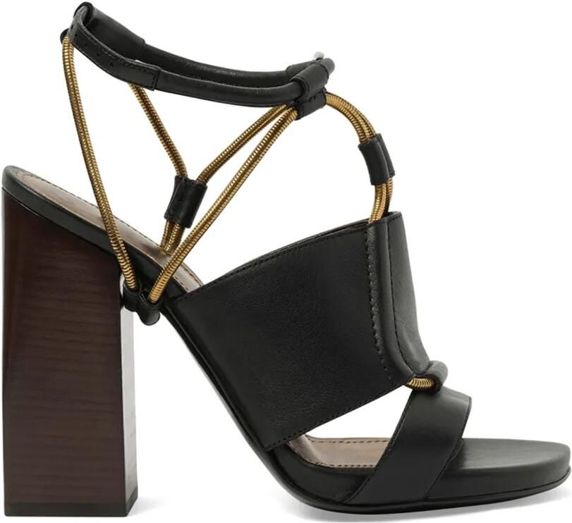 Lanvin Sandalen met meerdere bandjes en blokhak Zwart