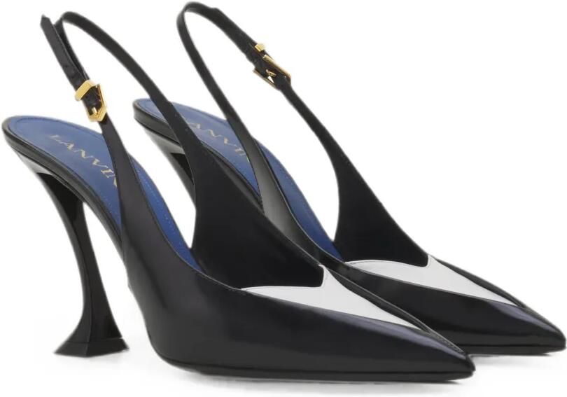 Lanvin Serenade leren slingback pumps Zwart - Foto 4