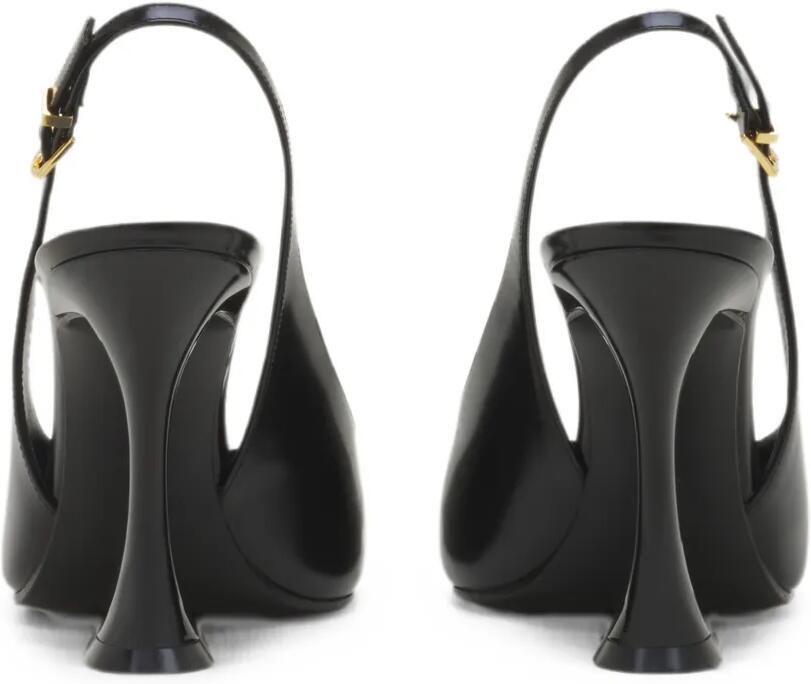 Lanvin Serenade leren slingback pumps Zwart - Foto 3