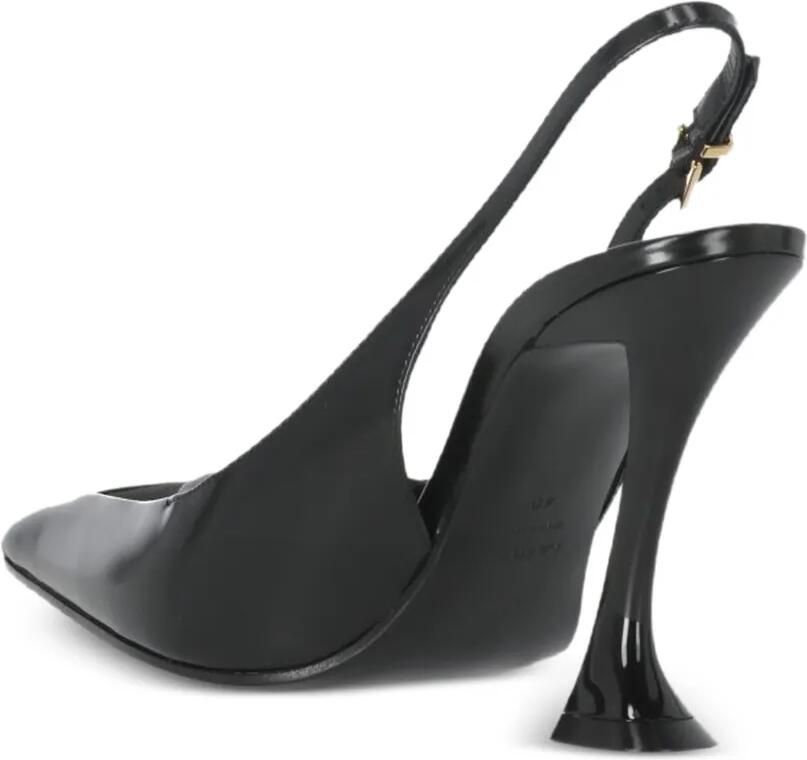 Lanvin Serenade leren slingback pumps Zwart - Foto 4