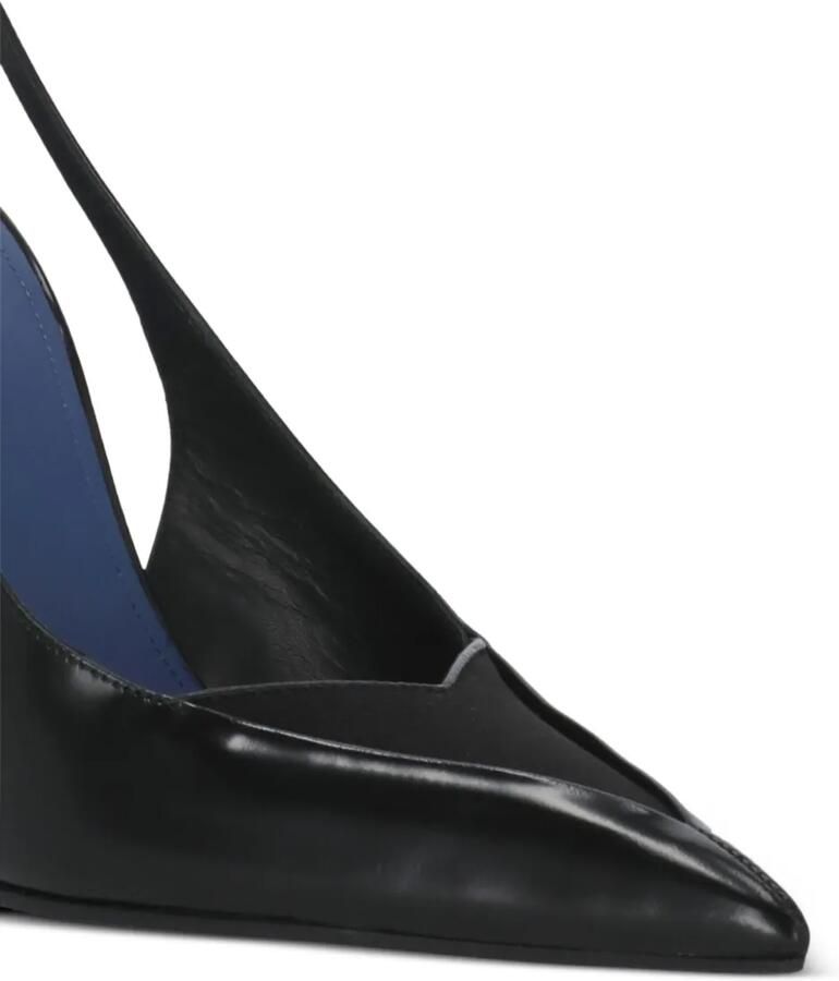 Lanvin Serenade leren slingback pumps Zwart - Foto 2