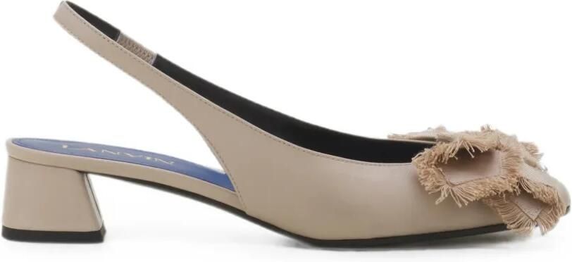 Lanvin Slingback pumps met strikdetail Beige