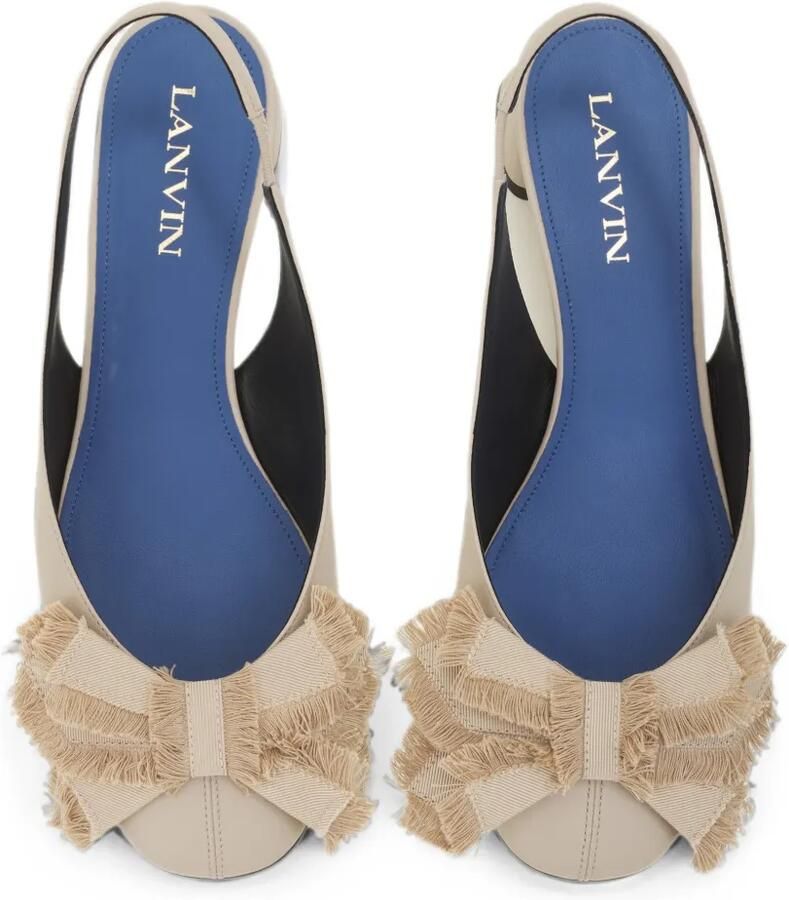 Lanvin Slingback pumps met strikdetail Beige - Foto 2