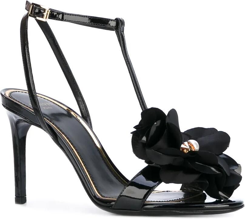 Lanvin Slippers verfraaid met bloemen Zwart - Foto 3