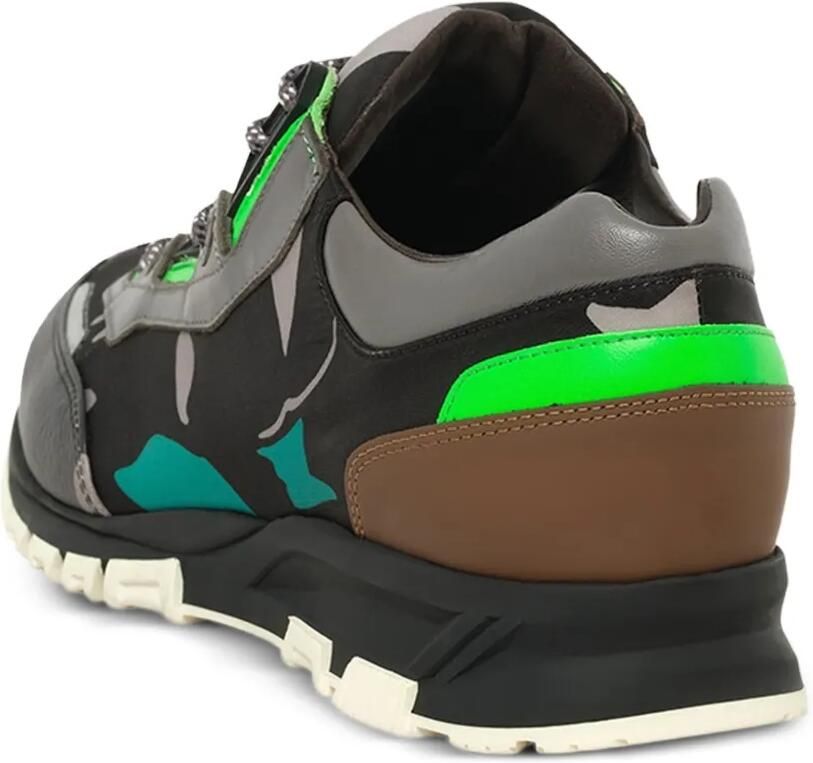Lanvin Sneakers met leren afwerking en bloemen-print Zwart - Foto 2