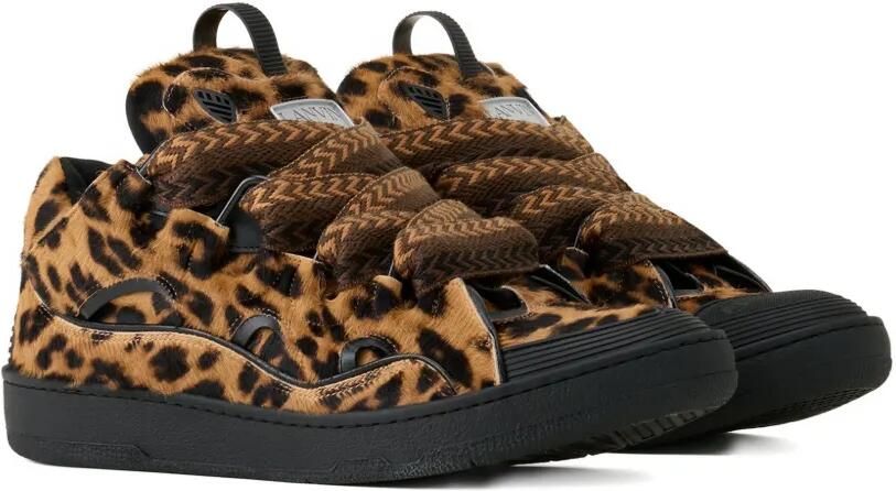 Lanvin Sneakers met luipaardprint en zigzagpatroon Bruin - Foto 5