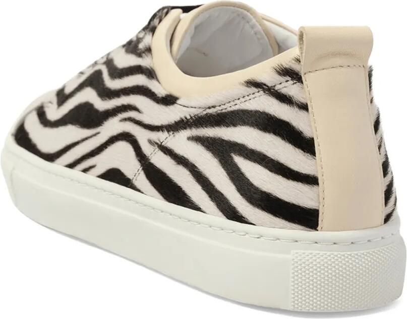 Lanvin Sneakers met metallic neus en zebraprint Beige - Foto 3