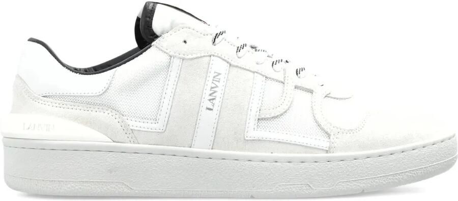 Lanvin Sneakers met vlakken en logo Wit