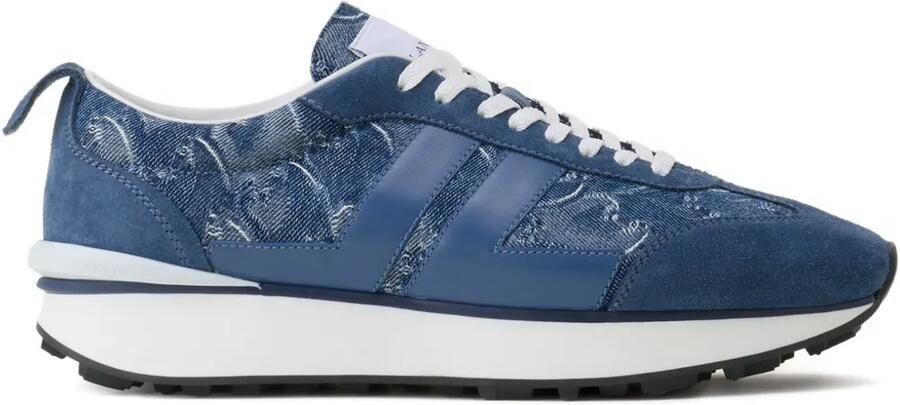 Lanvin Sneakers met vlakken en patroon Blauw