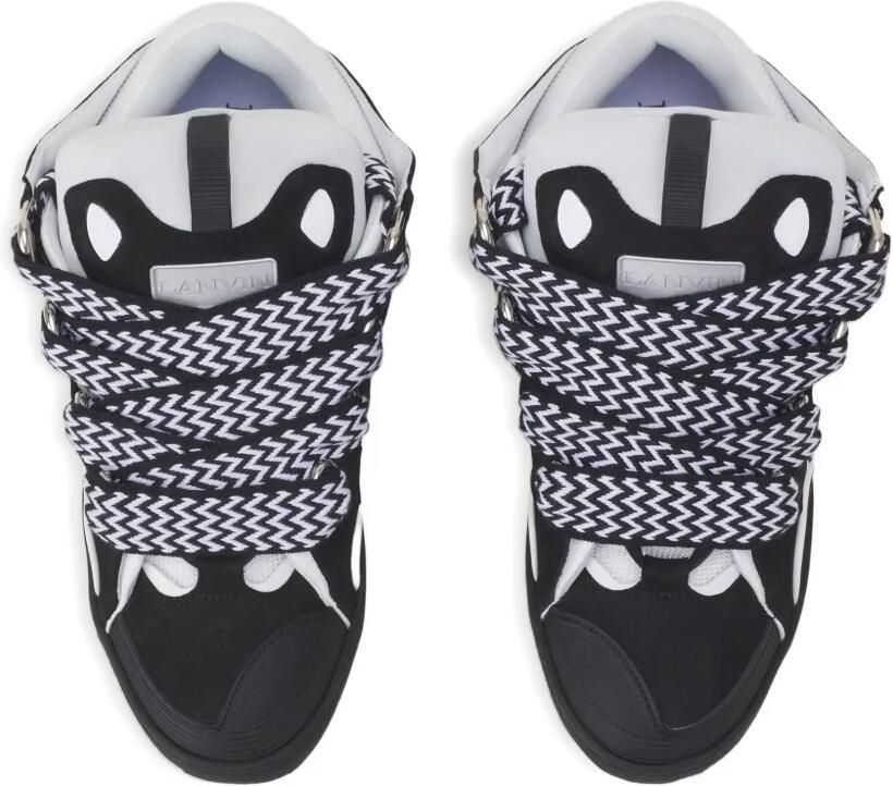 Lanvin Sneakers met zigzag veters Zwart - Foto 3