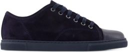 Lanvin Suède leren sneakers met bewerkte neus Blauw