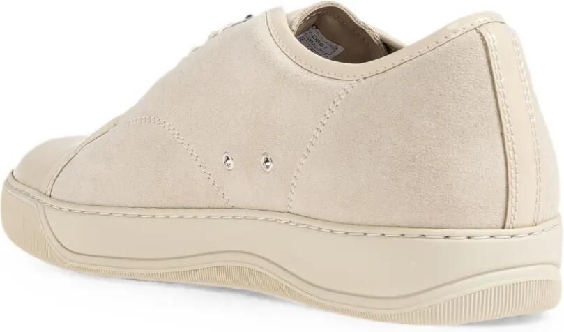 Lanvin Suède sneakers met gelakte neus Beige - Foto 4